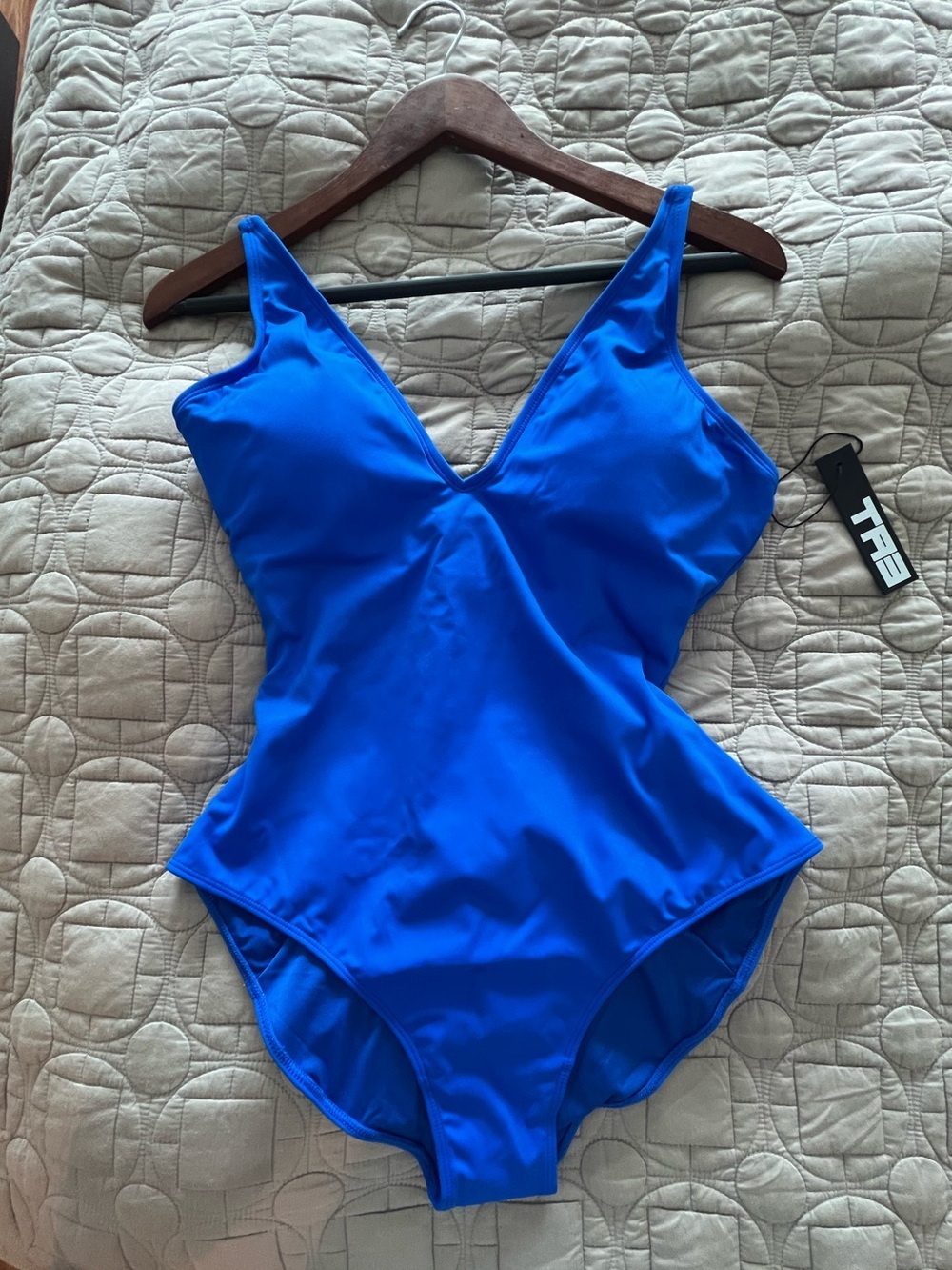 New TA3 Plungey L Short One Piece Swimsuit Sapphire